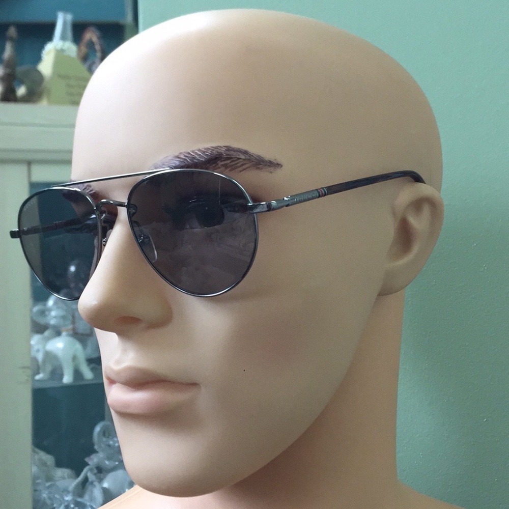 GUCCI – 56mm Aviator Sunglasses RUTHENIUM RUTHENIU - Picture 2 of 9